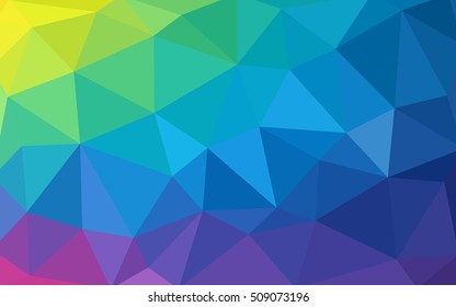 Light multicolor polygonal illustration, which consist of triangles. Triangular design for your business. Geometric background in Origami style with gradient.