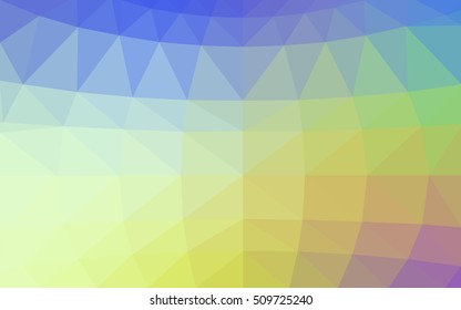 Light multicolor polygonal illustration, which consist of triangles. Triangular design for your business. Geometric background in Origami style with gradient.