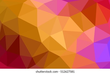 Light multicolor polygonal illustration, which consist of triangles. Triangular design for your business. Geometric background in Origami style with gradient.