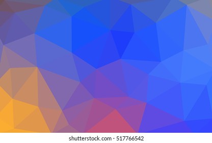 Light multicolor polygonal illustration, which consist of triangles. Triangular design for your business. Geometric background in Origami style with gradient.