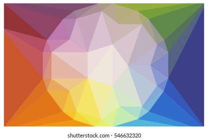 Light Multicolor polygonal illustration, which consist of triangles. Triangular design for your business. Creative geometric background in Origami style with gradient