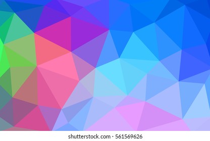 Light multicolor polygonal illustration, which consist of triangles. Triangular design for your business. Geometric background in Origami style with gradient.