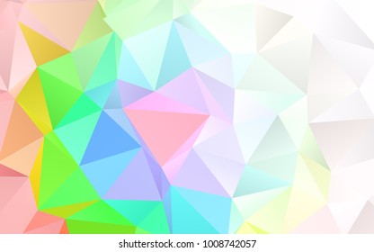 Light Multicolor, Rainbow vector abstract polygonal background. Creative geometric illustration in Origami style with gradient. A completely new template for your business design.