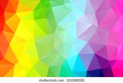 Light Multicolor, Rainbow vector abstract mosaic template. A vague abstract illustration with gradient. The polygonal design can be used for your web site.