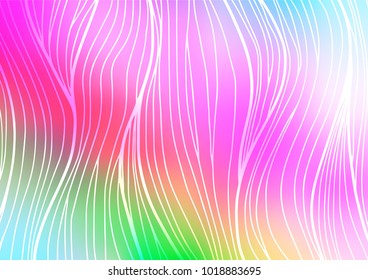 Light Multicolor, Rainbow vector abstract doodle background. Ethnic elegant natural pattern with gradient. The template can be used as a background for cell phones.