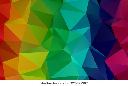 Light Multicolor, Rainbow vector abstract polygonal background. Creative geometric illustration in Origami style with gradient. The textured pattern can be used for background.