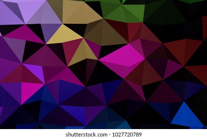 Light Multicolor, Rainbow vector abstract polygonal background. An elegant bright illustration with gradient. The polygonal design can be used for your web site.