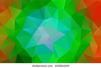 Light Multicolor, Rainbow vector abstract polygonal background. A sample with polygonal shapes. The textured pattern can be used for background.