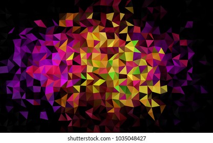Light Multicolor, Rainbow vector abstract mosaic background. Creative geometric illustration in Origami style with gradient. The template can be used as a background for cell phones.