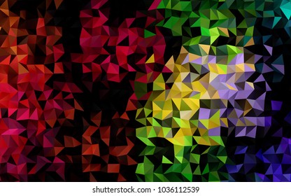 Light Multicolor, Rainbow vector abstract polygonal template. Creative geometric illustration in Origami style with gradient. The template can be used as a background for cell phones.