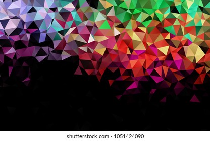 Light Multicolor, Rainbow vector abstract mosaic template. Shining colored illustration in a brand-new style. Brand-new design for your business.