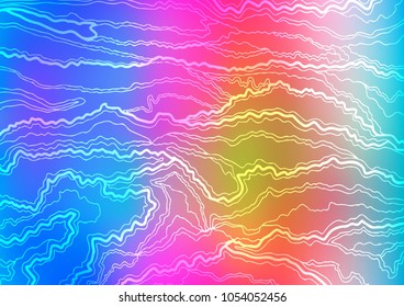 Light Multicolor, Rainbow vector abstract doodle texture. Doodles on blurred abstract background with gradient. The completely new template can be used for your brand book.