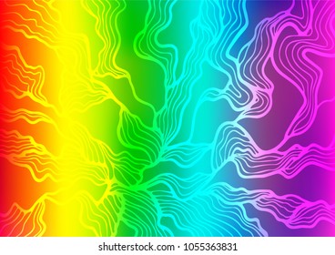 Light Multicolor, Rainbow vector abstract doodle texture. A vague abstract illustration with doodles in Indian style. A new texture for your design.