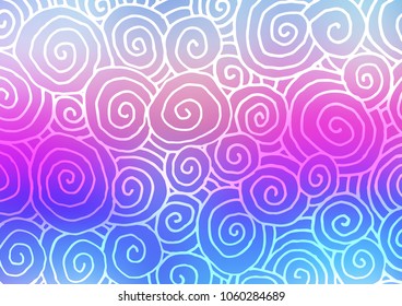 Light Multicolor, Rainbow vector abstract doodle texture. A vague abstract illustration with doodles in Indian style. Hand painted design for web, wrapping, wallpaper.