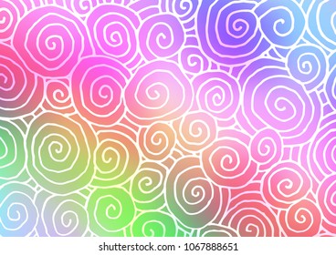 Light Multicolor, Rainbow vector abstract doodle background. A completely new color illustration in doodle style. The best blurred design for your business.