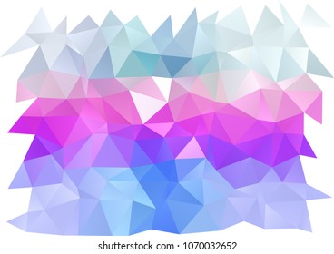 Light Multicolor, Rainbow vector abstract mosaic background. A sample with polygonal shapes. A new texture for your design.