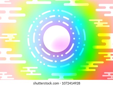 Light Multicolor, Rainbow vector abstract doodle background. Doodles on blurred abstract background with gradient. The pattern can be used for heads of websites and designs.