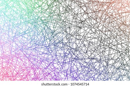 Light Multicolor, Rainbow vector abstract colorful background, which consist of triangles. Pattern with colored triangles on white background.