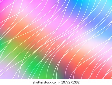 Light Multicolor, Rainbow vector abstract doodle background. Shining colored illustration with doodles in Arabic style. Brand-new design for your business.