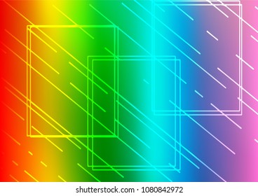 Light Multicolor, Rainbow vector abstract doodle pattern. Modern geometrical abstract illustration with doodles. The pattern can be used for wallpapers and coloring books.