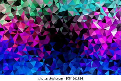 Light Multicolor, Rainbow vector abstract polygonal pattern. Colorful abstract illustration with gradient. Brand-new style for your business design.