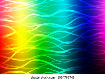 Light Multicolor, Rainbow vector abstract doodle pattern. Geometric doodle illustration in Origami style with gradient. The pattern can be used for heads of websites and designs.