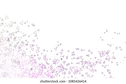 Light Multicolor, Rainbow vector abstract colorful background, which consist of triangles. Pattern with colored triangles on white background.