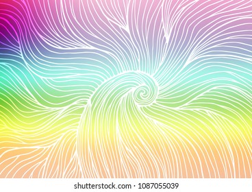 Light Multicolor, Rainbow vector abstract doodle template. Colorful illustration in abstract style with doodles and Zen tangles. Hand painted design for web, wrapping, wallpaper.