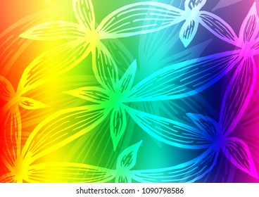 Light Multicolor, Rainbow vector abstract doodle background. A completely new color illustration in doodle style. The completely new template can be used for your brand book.