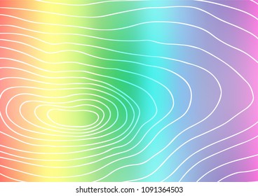 Light Multicolor, Rainbow vector abstract doodle template. Blurred decorative design in Indian style with lines. The pattern can be used for wallpapers and coloring books.