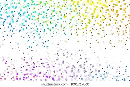 Light Multicolor, Rainbow vector abstract textured polygonal background. Blurry rectangular design. The pattern with repeating rectangles can be used for background.