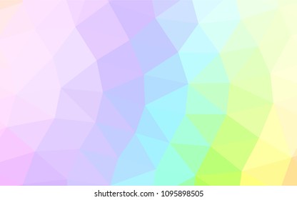 Light Multicolor, Rainbow vector abstract mosaic template. Modern geometrical abstract illustration with gradient. The elegant pattern can be used as part of a brand book.