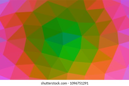 Light Multicolor, Rainbow vector abstract mosaic pattern. Modern geometrical abstract illustration with gradient. Brand new style for your business design.