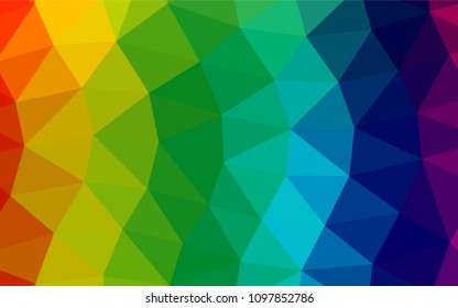 Light Multicolor, Rainbow vector abstract mosaic background. Modern geometrical abstract illustration with gradient. A completely new template for your business design.