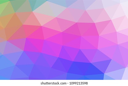 Light Multicolor, Rainbow vector abstract mosaic pattern. An elegant bright illustration with gradient. A new texture for your design.