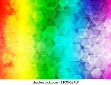 Light Multicolor, Rainbow vector abstract polygonal template. Colorful abstract illustration with gradient. The elegant pattern can be used as part of a brand book.