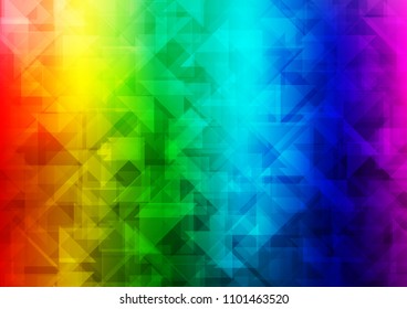 Light Multicolor, Rainbow vector abstract polygonal abstract polygonal. Shining colored illustration in a Brand new style. The elegant pattern can be used as part of a brand book.