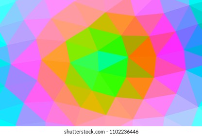 Light Multicolor, Rainbow vector abstract mosaic abstract mosaic. A completely new color illustration in a vague style. The elegant pattern can be used as part of a brand book.