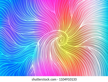 Light Multicolor, Rainbow vector abstract doodle texture. A completely new color illustration in doodle style. The elegant pattern can be used as a part of a brand book.