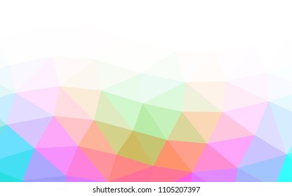 Light Multicolor, Rainbow vector abstract mosaic template. Glitter abstract illustration with an elegant design. A completely new template for your business design.