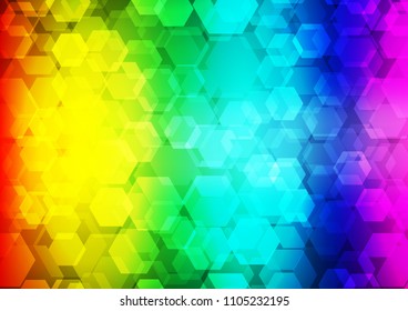 Light Multicolor, Rainbow vector abstract mosaic template. Colorful illustration in abstract style with gradient. A completely new design for your business.