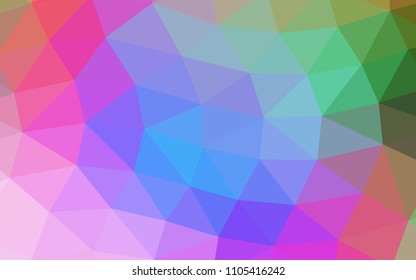 Light Multicolor, Rainbow vector abstract polygonal abstract polygonal. Colorful abstract illustration with gradient. The completely new template can be used for your brand book.