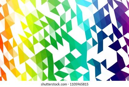 Light Multicolor, Rainbow vector abstract polygonal cover. Shining illustration, which consist of triangles. A new texture for your design.