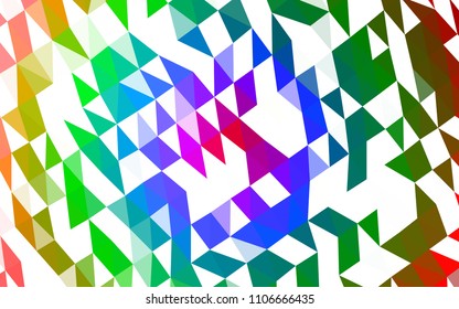 Light Multicolor, Rainbow vector abstract mosaic background. Creative illustration in halftone style with gradient. A completely new design for your business.