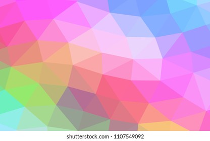 Light Multicolor, Rainbow vector abstract mosaic abstract mosaic. Glitter abstract illustration with an elegant design. The textured pattern can be used for background.