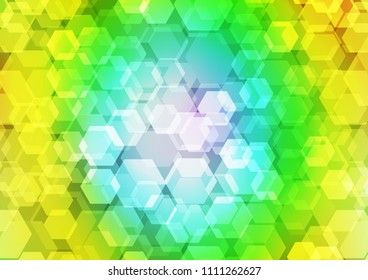 Light Multicolor, Rainbow vector abstract polygonal template. Creative illustration in halftone style with gradient. A completely new template for your business design.
