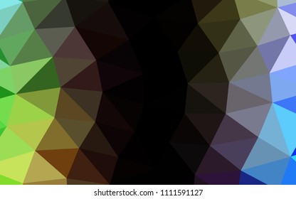 Light Multicolor, Rainbow vector abstract mosaic abstract mosaic. Colorful illustration in abstract style with gradient. The best triangular design for your business.