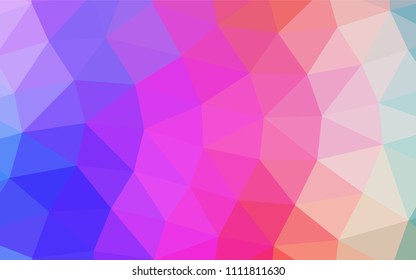 Light Multicolor, Rainbow vector abstract polygonal template. Modern geometrical abstract illustration with gradient. The elegant pattern can be used as part of a brand book.