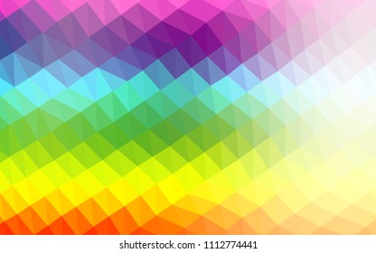 Light Multicolor, Rainbow vector abstract polygonal layout. Creative geometric illustration in Origami style with gradient. The completely new template can be used for your brand book.