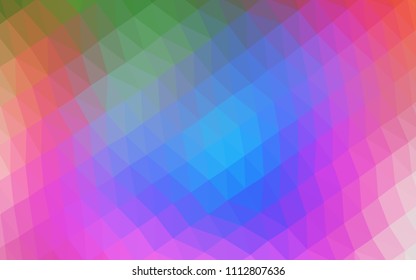 Light Multicolor, Rainbow vector abstract polygonal cover. Shining colored illustration in a Brand new style. A new texture for your design.